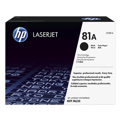 HP CF281A 81A Black Toner Cartridge (10,500 pages)